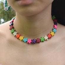 Load image into Gallery viewer, Multicoloured Star Beaded Choker Necklace | by Ifemi Jewels