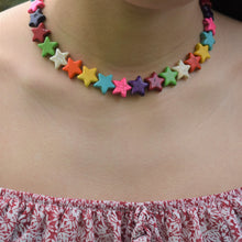 Load image into Gallery viewer, Multicoloured Star Beaded Choker Necklace | by Ifemi Jewels
