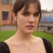 Load image into Gallery viewer, Minimalist Faceted Bronze Pyrite Gemstone Necklace | by Ifemi Jewels