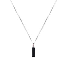 Load image into Gallery viewer, Black Onyx Necklace, Black Onyx Pendant, Sterling Silver Necklace, Gemstone Pendant Necklace | by nlanlaVictory