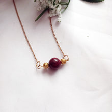 Load image into Gallery viewer, Jasper Gold Vermeil Necklace, Red Jasper Necklace, Gemstone Pendant Necklace | by nlanlaVictory