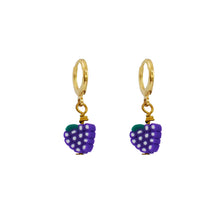 Load image into Gallery viewer, Grapes Fruit Huggie Earrings | by Ifemi Jewels