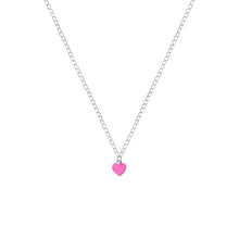 Load image into Gallery viewer, Rose Pink Heart Necklace, Playing Cards inspired Queen of Hearts | by lovedbynlanla