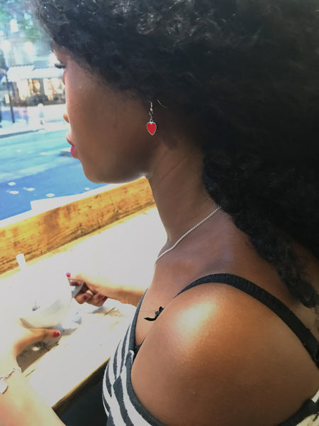 Classic Red Hearts Earrings, Playing Cards inspired Queen of Hearts | by lovedbynlanla