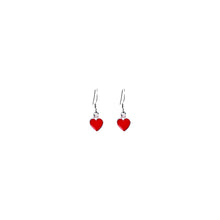 Load image into Gallery viewer, Classic Red Hearts Earrings, Playing Cards inspired Queen of Hearts | by lovedbynlanla