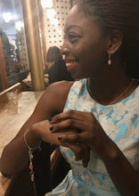 Load image into Gallery viewer, Candy Striped Heart Necklace, Playing Cards inspired Queen of Hearts | by lovedbynlanla