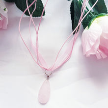 Load image into Gallery viewer, Rose Quartz Necklace, Rose Quartz Pendant, Natural Gemstone Necklace | by nlanlaVictory