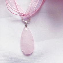 Load image into Gallery viewer, Rose Quartz Necklace, Rose Quartz Pendant, Natural Gemstone Necklace | by nlanlaVictory