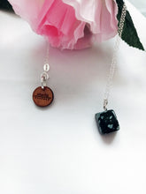 Load image into Gallery viewer, Snowflake Obsidian Sterling Silver Necklace, Raw Gemstone Necklace, Heart Pendant Necklace, Gemstone Necklace, Sterling Silver Necklace | by nlanlaVictory