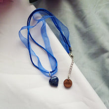 Load image into Gallery viewer, Sodalite Necklace, Blue Necklace, Heart Necklace, Sodalite Gemstone | by nlanlaVictory