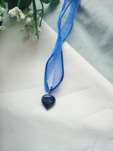 Load image into Gallery viewer, Sodalite Necklace, Blue Necklace, Heart Necklace, Sodalite Gemstone | by nlanlaVictory
