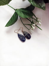 Load image into Gallery viewer, Sodalite Drop Earrings, Sterling Silver Earrings, Sodalite Gemstone | by nlanlaVictory