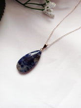 Load image into Gallery viewer, Sodalite Sterling Silver Necklace, Sodalite Pendant Necklace, Gemstone Necklace | by nlanlaVictory