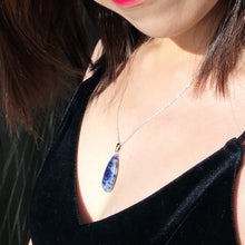 Load image into Gallery viewer, Sodalite Sterling Silver Necklace, Sodalite Pendant Necklace, Gemstone Necklace | by nlanlaVictory