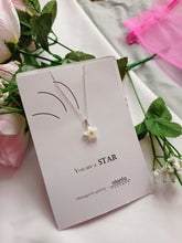 Load image into Gallery viewer, Star necklace on 18 inch Sterling Silver Chain, You Are A Star Message, Personalised Gift, Affirmation Gift, Unique Gift Idea | by nlanlaVictory