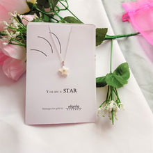 Load image into Gallery viewer, Star necklace on 18 inch Sterling Silver Chain, You Are A Star Message, Personalised Gift, Affirmation Gift, Unique Gift Idea | by nlanlaVictory