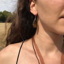 Load image into Gallery viewer, Tiger Eye Sterling Silver Earrings, Tiger Eye Teardrops, Tiger Eye Drop Earrings, Gemstone Earrings | by nlanlaVictory