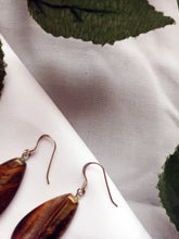 Load image into Gallery viewer, Tiger Eye Sterling Silver Earrings, Tiger Eye Teardrops, Tiger Eye Drop Earrings, Gemstone Earrings | by nlanlaVictory