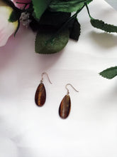 Load image into Gallery viewer, Tiger Eye Sterling Silver Earrings, Tiger Eye Teardrops, Tiger Eye Drop Earrings, Gemstone Earrings | by nlanlaVictory