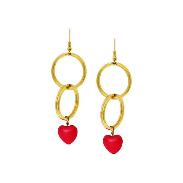Retro 90's Heart Shaped Earrings, Colorful Heart Earrings, Vintage-inspired Earrings, Nostalgia Jewelry | by lovedbynlanla