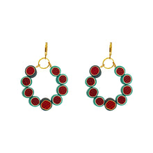 Load image into Gallery viewer, Watermelon hoop earrings | by Ifemi Jewels