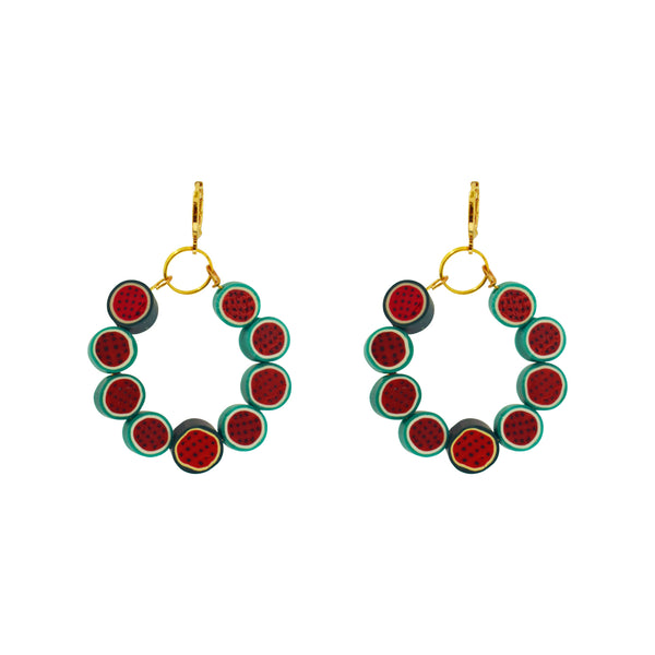 Watermelon hoop earrings | by Ifemi Jewels