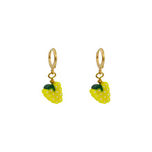 Load image into Gallery viewer, White grape fruit huggie earrings | by Ifemi Jewels