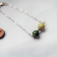 Load image into Gallery viewer, Yellow Turquoise with Swarovski Pearl Bracelet, Adjustable Sterling Silver Bracelet, Yellow Turquoise Bracelet | by nlanlaVictory