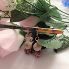 Load image into Gallery viewer, Picture Jasper and Leopard Skin Jasper Rose Gold Vermeil, 9k or 18k Rose Gold Earrings, Bloom Collection | by nlanlaVictory