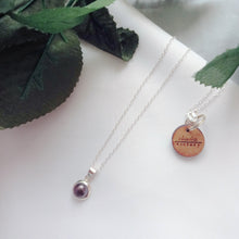 Load image into Gallery viewer, Black Freshwater Pearl Encased In Sterling Silver, .925 Sterling Silver Necklace, Bloom Collection | by nlanlaVictory