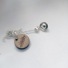 Load image into Gallery viewer, Black Freshwater Pearl Encased In Sterling Silver, .925 Sterling Silver Necklace, Bloom Collection | by nlanlaVictory