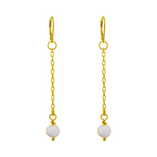 Load image into Gallery viewer, Freshwater Pearl Yellow Gold Vermeil, 9k or 18k Earrings, Bloom Collection | by nlanlaVictory
