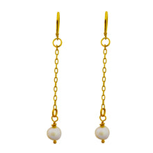 Load image into Gallery viewer, Freshwater Pearl Yellow Gold Vermeil, 9k or 18k Earrings, Bloom Collection | by nlanlaVictory