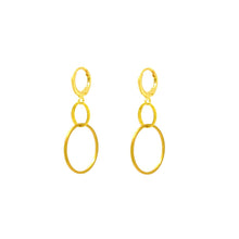 Load image into Gallery viewer, Interconnected Hoop Earrings, Minimalist Circle Earrings, Geometric Statement Jewellery | by lovedbynlanla