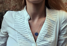 Load image into Gallery viewer, Millefiori Heart Necklace, Butterfly Necklace, Sterling Silver Necklace, The Gentlest Things are the strongest, Personalised Gift, Affirmation Gift, Unique Gift Idea | by nlanlaVictory