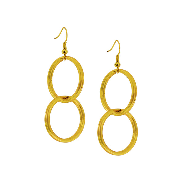 Minimalist Double Loop Earrings, Contemporary Geometric Jewelry | by lovedbynlanla