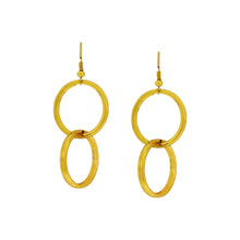 Load image into Gallery viewer, Minimalist Double Loop Earrings, Contemporary Geometric Jewelry | by lovedbynlanla