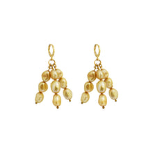 Load image into Gallery viewer, Gold freshwater pearl earrings | by Ifemi Jewels
