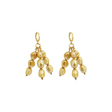 Load image into Gallery viewer, Gold freshwater pearl earrings | by Ifemi Jewels