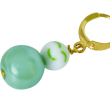 Load image into Gallery viewer, Huggie Earrings, Green Earrings, Statement Earrings | by lovedbynlanla
