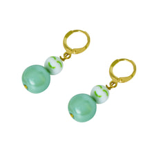 Load image into Gallery viewer, Huggie Earrings, Green Earrings, Statement Earrings | by lovedbynlanla