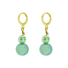 Load image into Gallery viewer, Huggie Earrings, Green Earrings, Statement Earrings | by lovedbynlanla