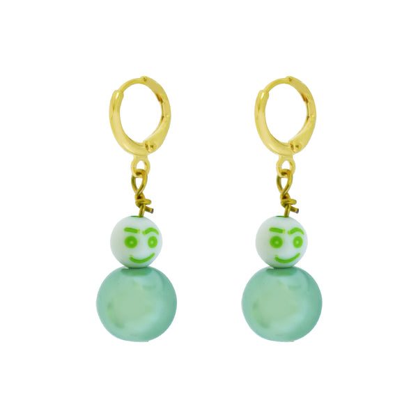Huggie Earrings, Green Earrings, Statement Earrings | by lovedbynlanla