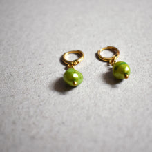 Load image into Gallery viewer, Green freshwater pearl earrings | by Ifemi Jewels