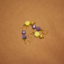 Load image into Gallery viewer, Purple freshwater pearl with grapes huggie earrings | by Ifemi Jewels