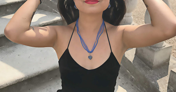 Sodalite Necklace, Blue Necklace, Heart Necklace, Sodalite Gemstone | by nlanlaVictory