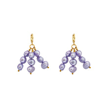 Load image into Gallery viewer, Lilac purple freshwater pearl earrings | by Ifemi Jewels