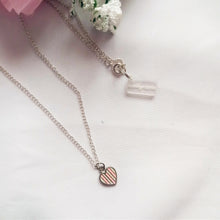 Load image into Gallery viewer, Candy Striped Heart Necklace, Playing Cards inspired Queen of Hearts | by lovedbynlanla