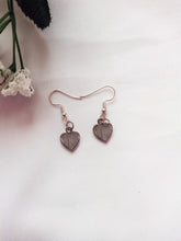 Load image into Gallery viewer, Candy Striped Hearts Earrings, Playing Cards inspired Queen of Hearts | by lovedbynlanla