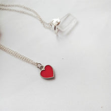 Load image into Gallery viewer, Classic Red Heart Necklace, Playing Cards inspired Queen of Hearts | by lovedbynlanla